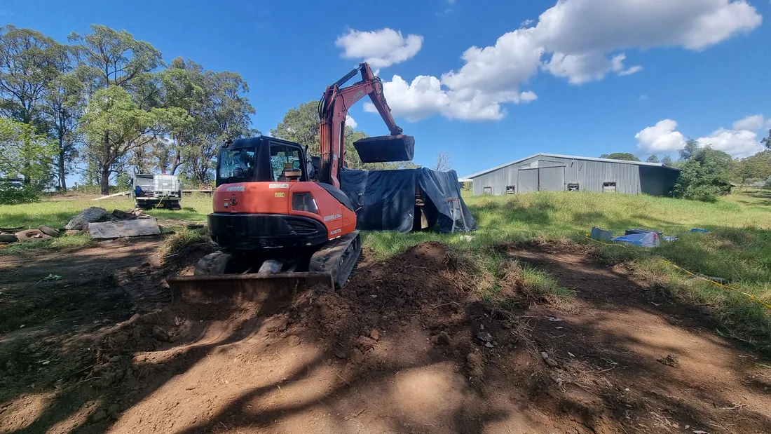 Clearing asbestos-affected material on a rural block